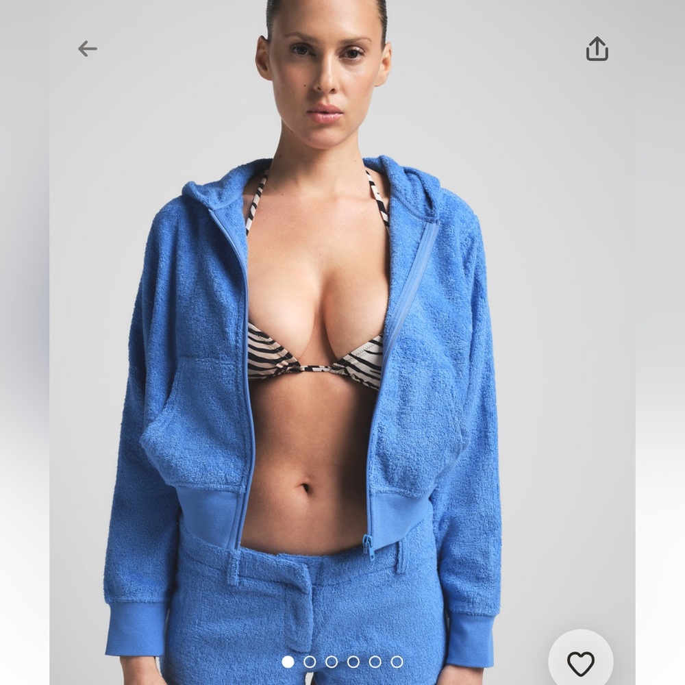 SKIMS NWT Terry Cover Up Hoodie - Tide